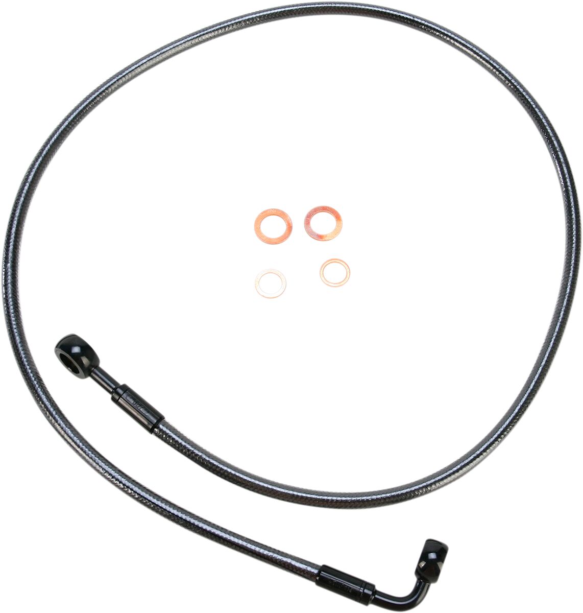 BRAKE LINE SINGLE DISC E-Z ALIGN CHROME BLACK
