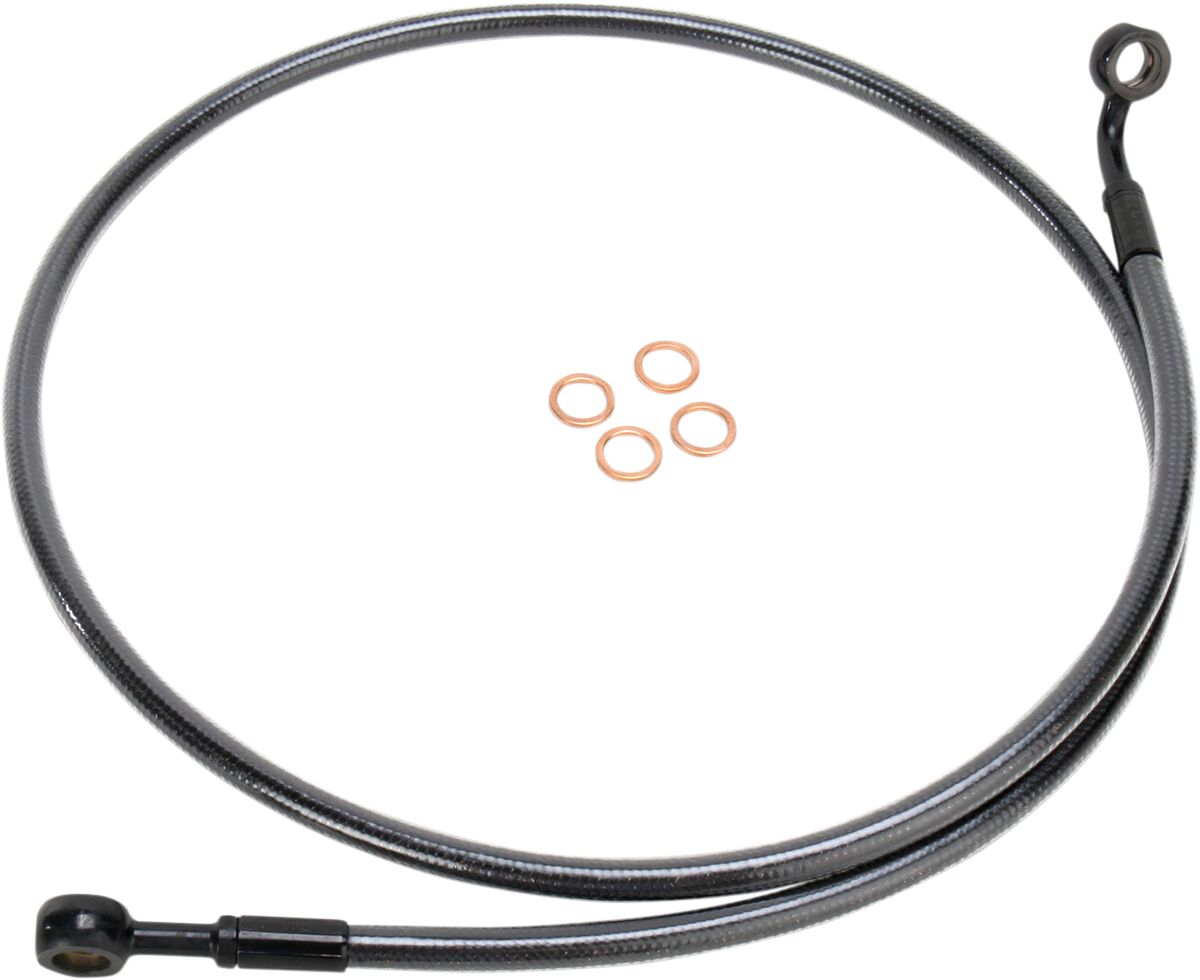 BRAKE LINE SINGLE DISC E-Z ALIGN CHROME BLACK