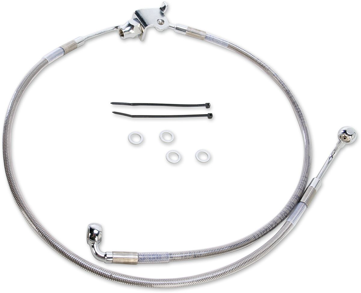 BRAKE LINE STAINESS STEEL CLEAR COATED REAR OEM LENGTH