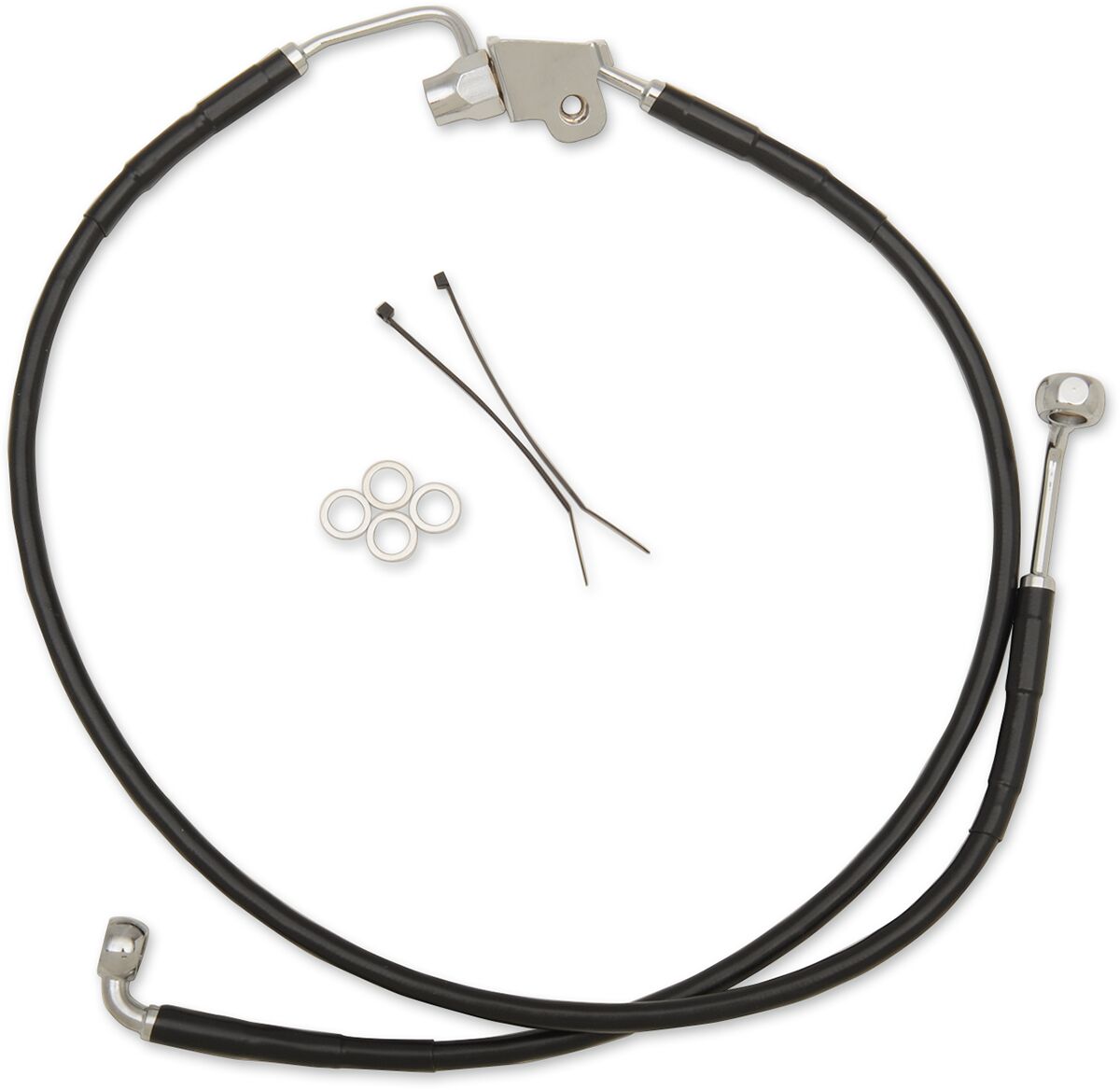BRAKE LINE STAINESS STEEL BLACK COATED REAR OEM LENGTH