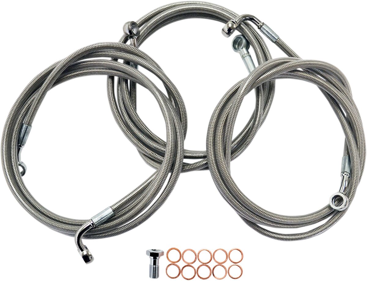 BRAKELINES STAINLESS FOR 15-17" APE BARS ABS MODELS HD