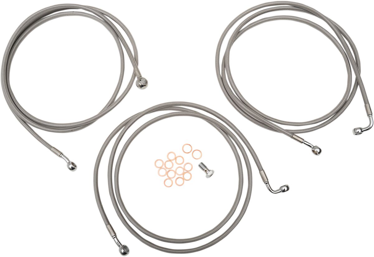 BRAKELINES STAINLESS FOR 18-20" APE BARS ABS MODELS HD