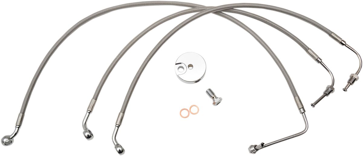 BRAKELINES STAINLESS FOR 12-14" APE BARS HD