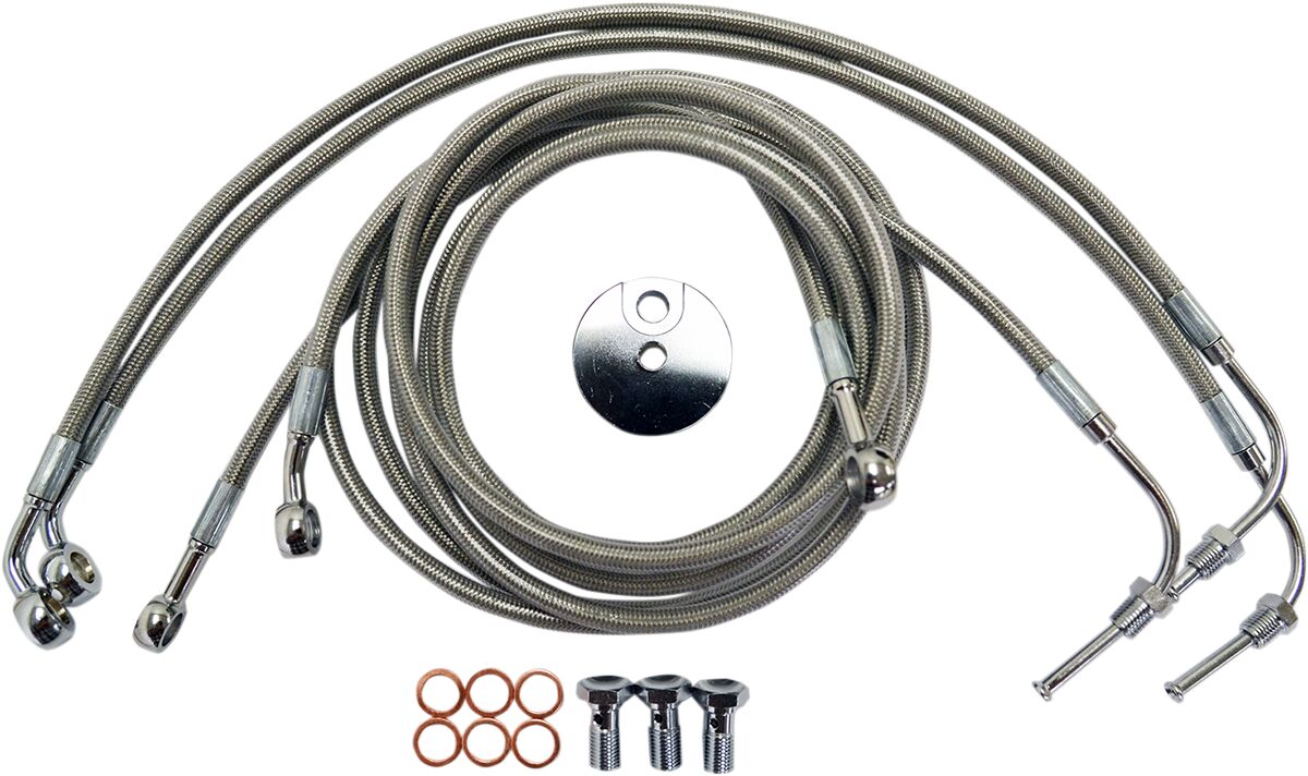 BRAKELINES STAINLESS FOR 12-14" APE BARS ABS MODELS HD