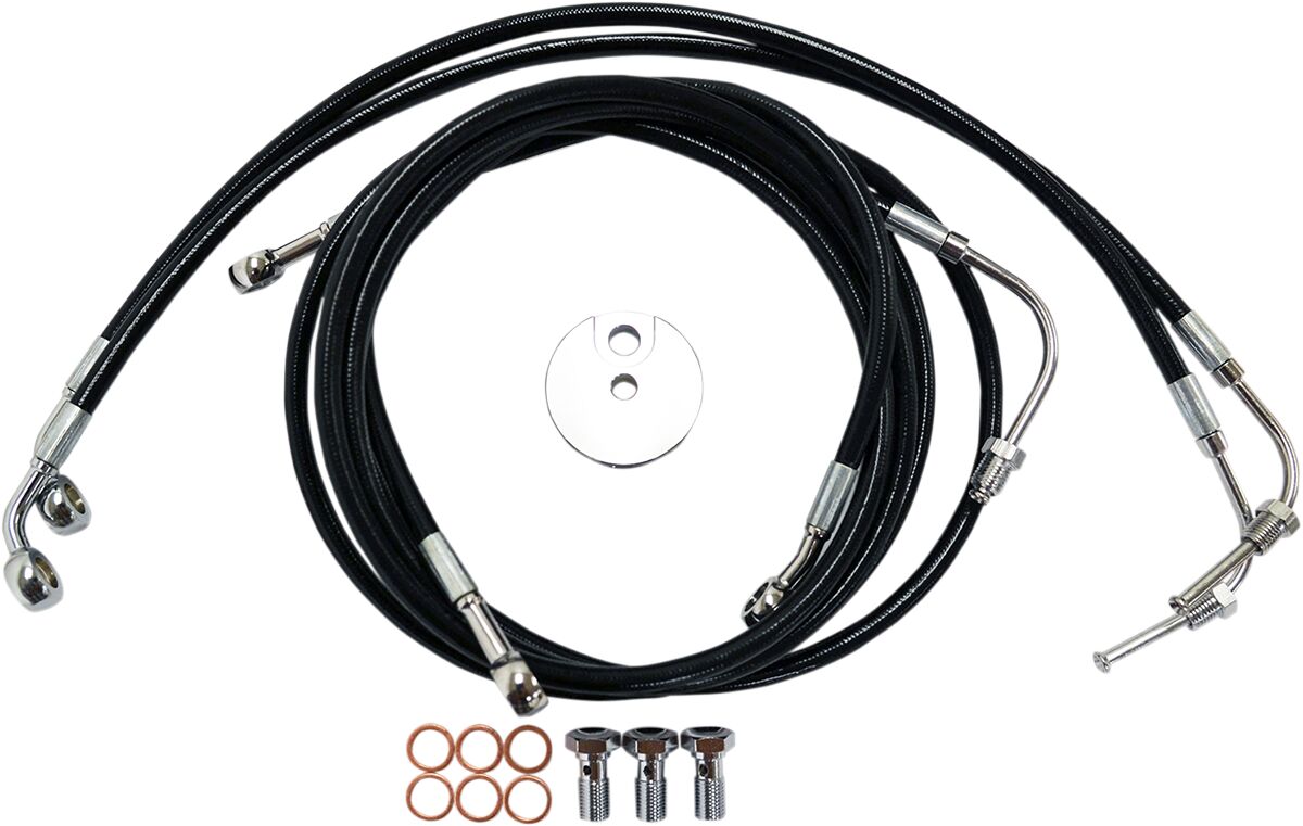 BRAKELINES BLACK FOR 12-14" APE BARS ABS MODELS HD
