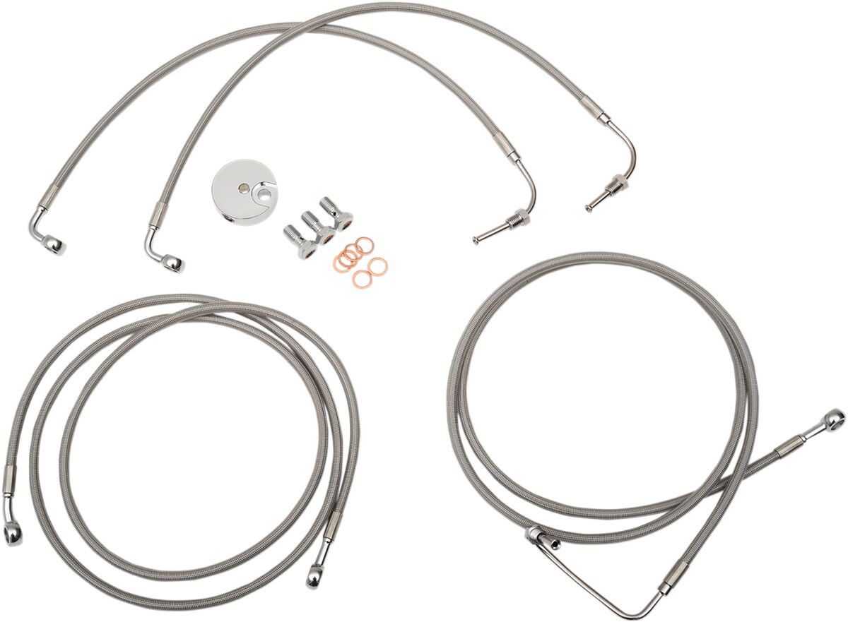 BRAKELINES STAINLESS FOR 12-14" APE BARS ABS MODELS HD