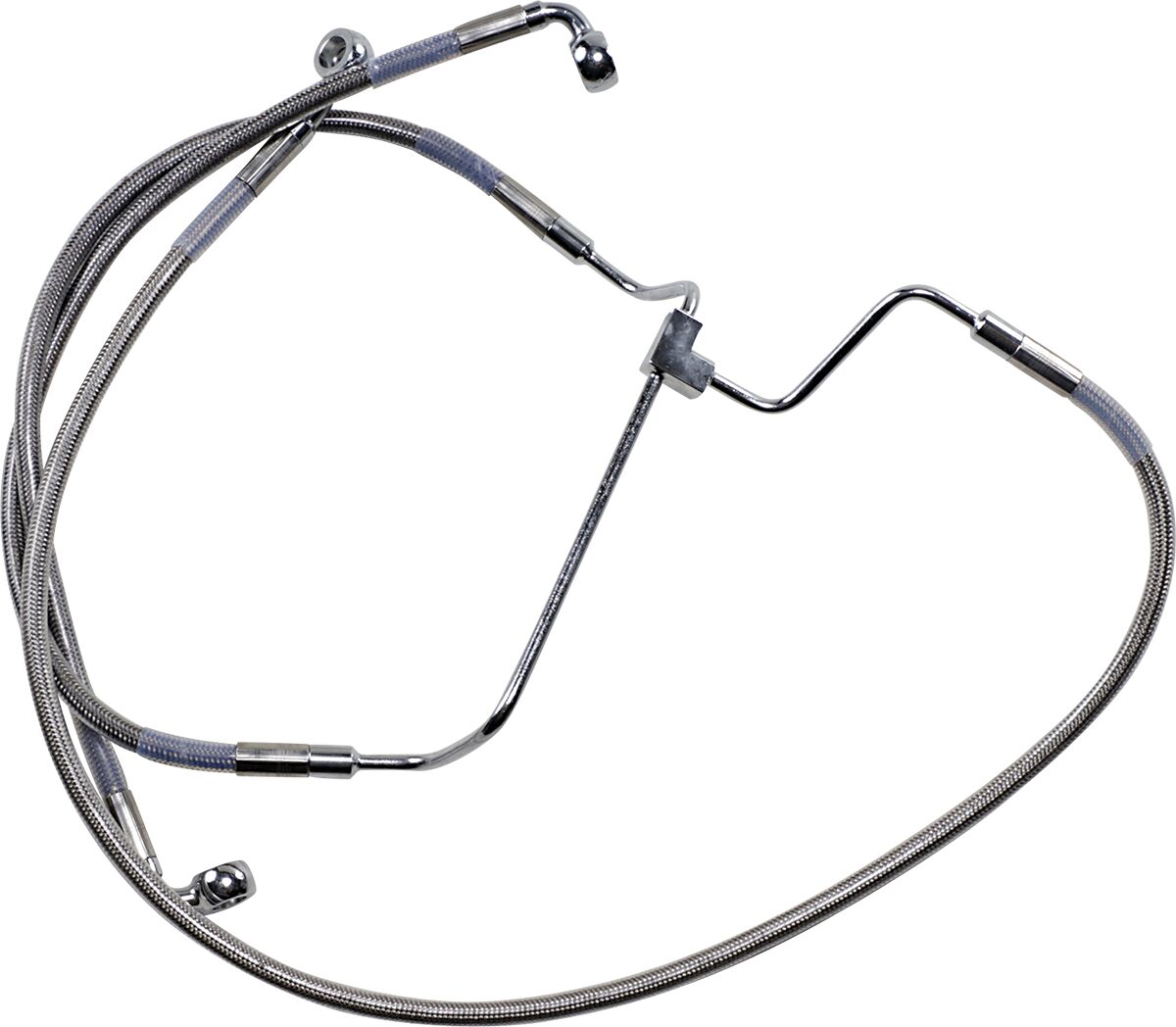 EXTENDED LENGTH FRONT STAINLESS STEEL BRAKE LINE KIT