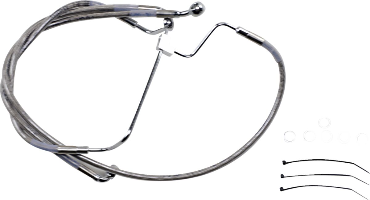 EXTENDED LENGTH FRONT STAINLESS STEEL BRAKE LINE KIT