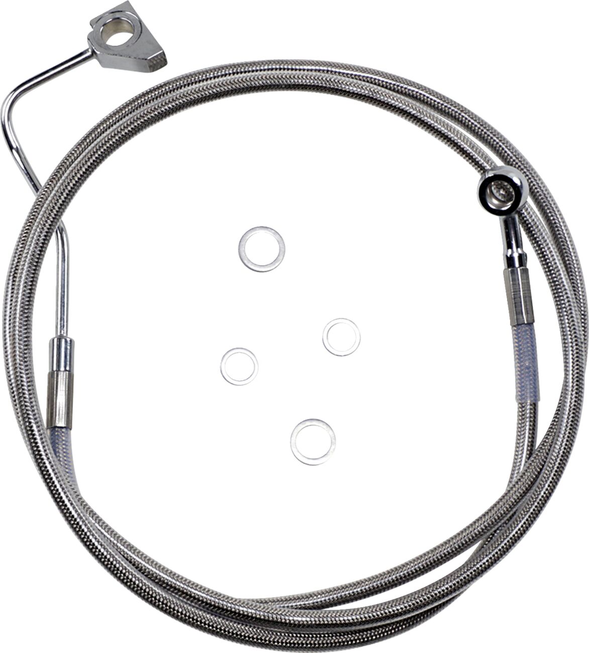 EXTENDED LENGTH FRONT STAINLESS STEEL BRAKE LINE KIT