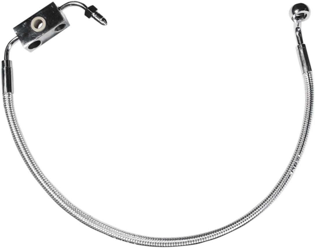 BRAKE LINE FRONT LOWER DUAL DISC ABS DESIGNER CLEAR JACKET STERLING CHROMITE® II NATURE