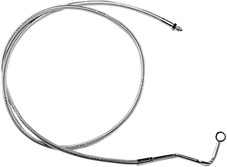 BRAKE LINE FRONT MID DUAL DISC ABS DESIGNER CLEAR JACKET STERLING CHROMITE® II NATURE