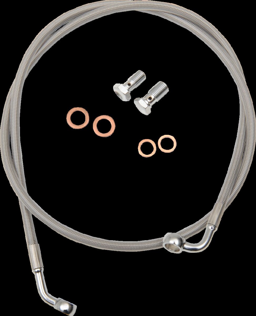 BRAKE LINE STAINLESS BRAIDED FOR 12"-14" APE HANGERS