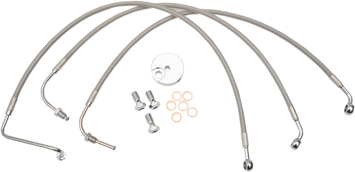 BRAKE LINE STAINLESS BRAIDED FOR 12"-14" APE HANGERS