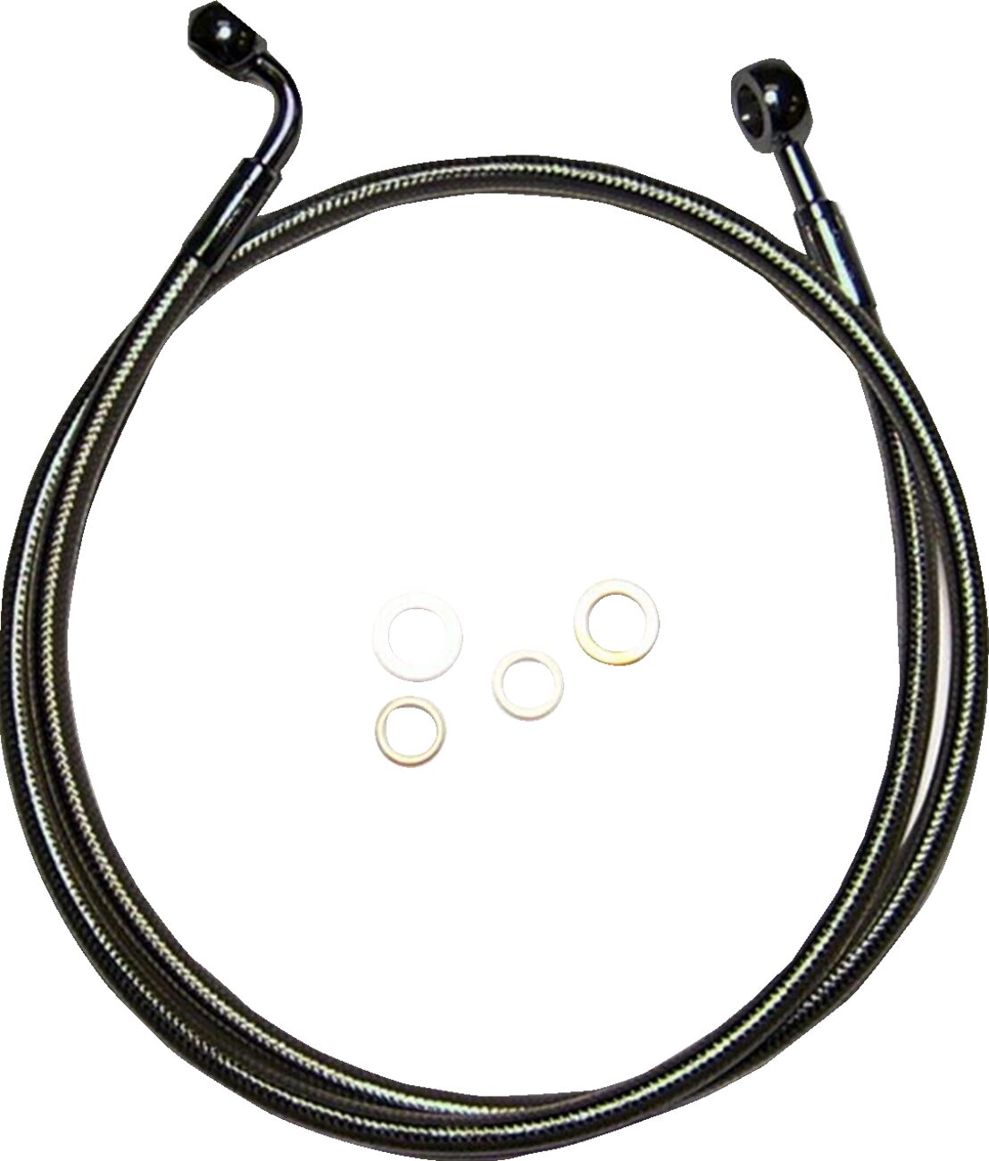 BRAKE LINE SINGLE DISC E-Z ALIGN CHROME BLACK