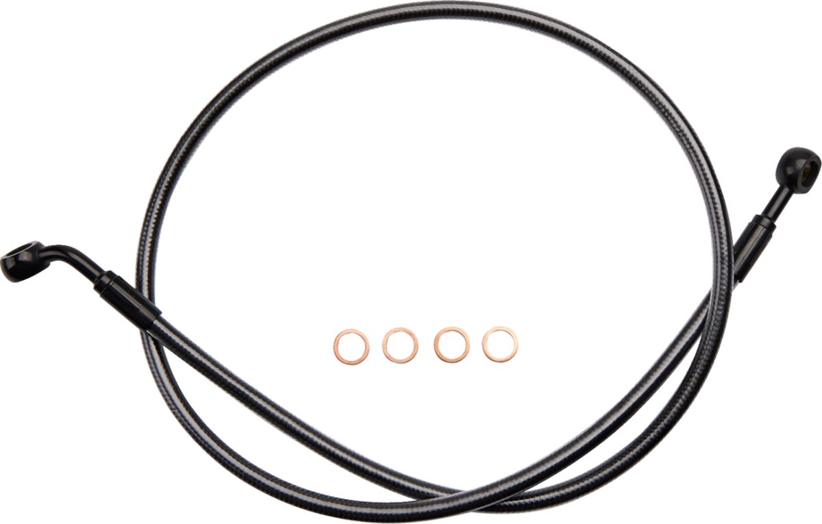 BRAKE LINE SINGLE DISC E-Z ALIGN CHROME BLACK
