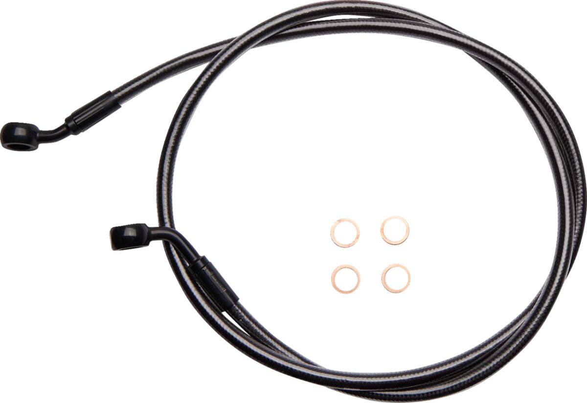 BRAKE LINE SINGLE DISC E-Z ALIGN CHROME BLACK