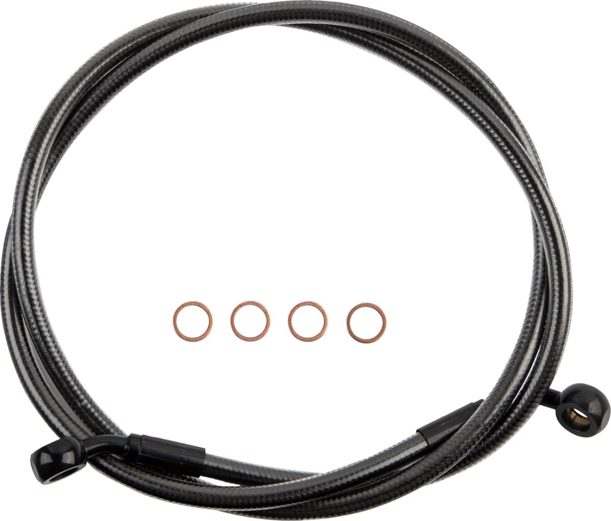 BRAKE LINE SINGLE DISC E-Z ALIGN CHROME BLACK