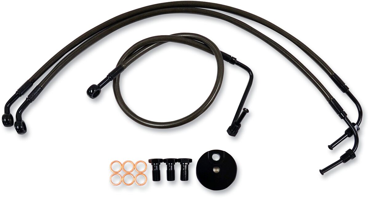 BRAKE LINE 12"-14" APE KIT MIDNIGHT SERIES  BLACK