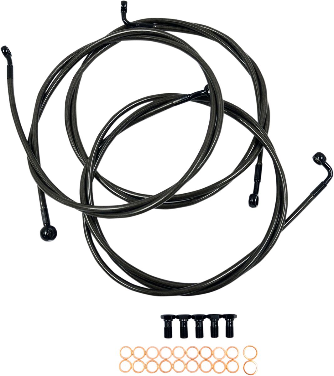 BRAKE LINE MIDNIGHT STAINLESS FOR 18"-20" APE HANGERS
