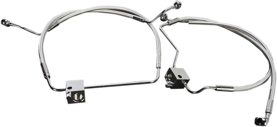 BRAKE LINE FRONT LOWER DUAL DISC NON-ABS DESIGNER STERLING CHROMITE® II NATURE