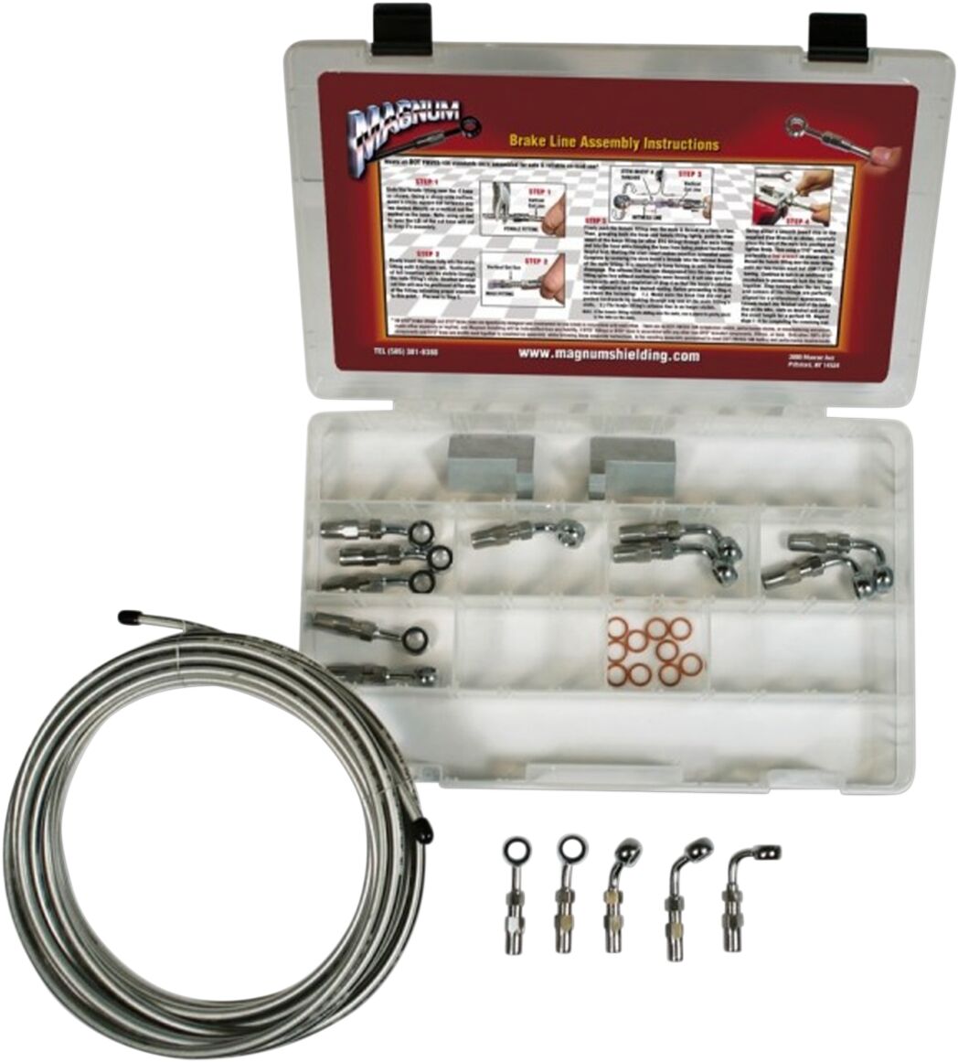 BRAKE LINE BUILDER KIT SINGLE DISC BYO® CHROME NATURE