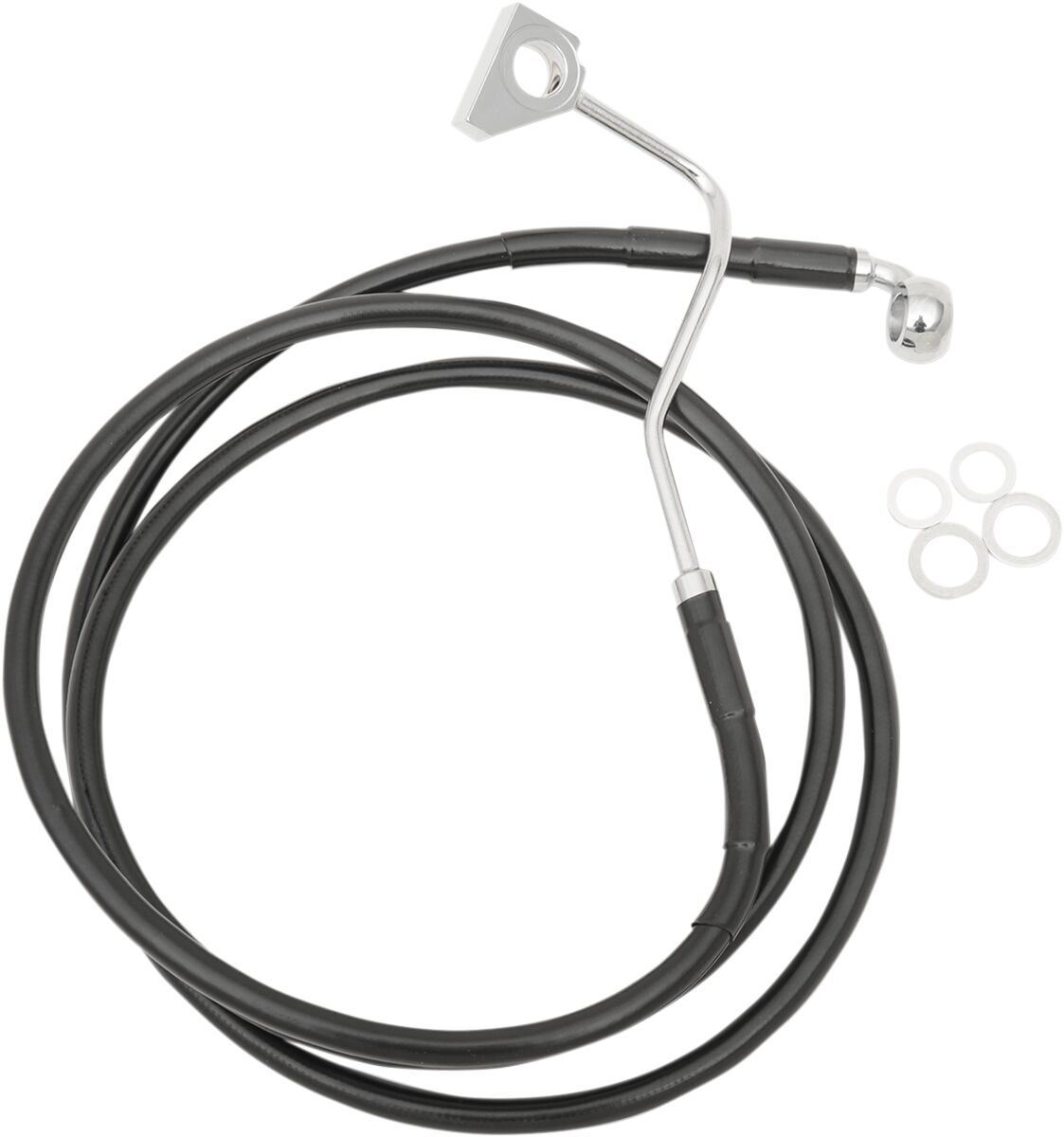 BRAKE LINE KIT FRONT STANDARD LENGTH BLACK VINYL STAINLESS STEEL