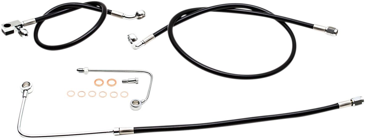 HANDLEBAR CABLE/BRAKE & CLUTCH LINE/WIRE KITS AND COMPONENTS / STAINLESS STEEL|VINYL / BLACK