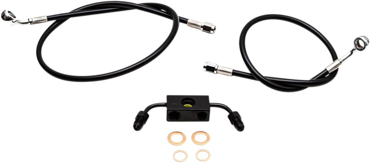 HANDLEBAR CABLE/BRAKE & CLUTCH LINE/WIRE KITS AND COMPONENTS / STAINLESS STEEL|VINYL / BLACK