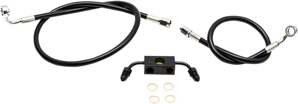 HANDLEBAR CABLE/BRAKE & CLUTCH LINE/WIRE KITS AND COMPONENTS / STAINLESS STEEL|VINYL / BLACK