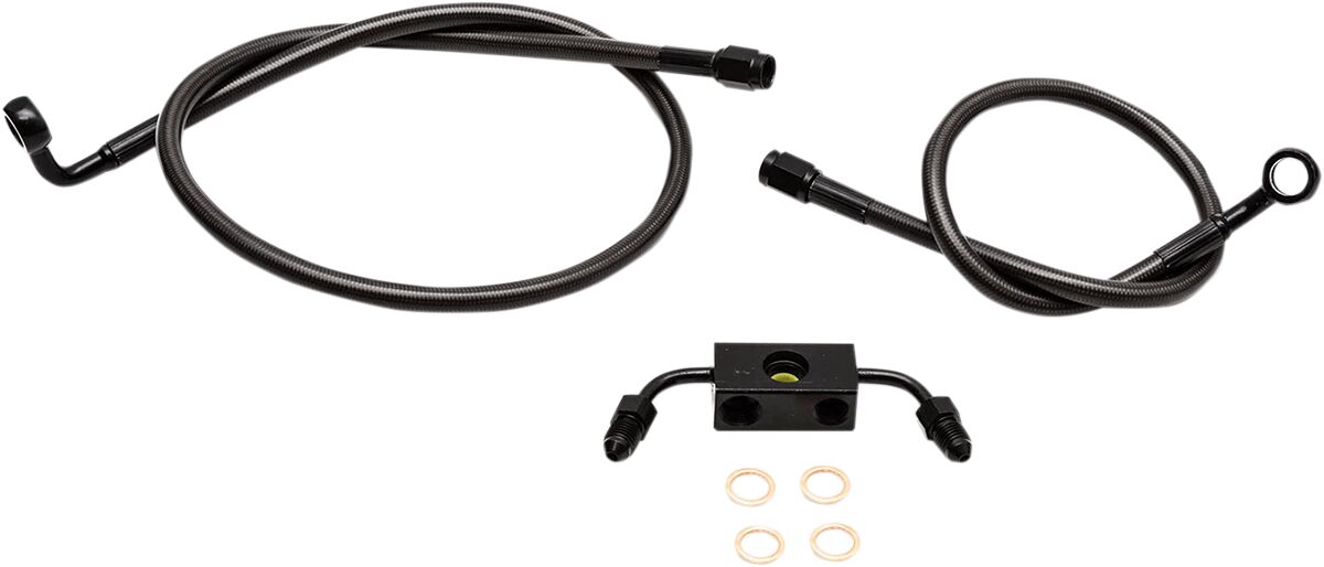 HANDLEBAR CABLE/BRAKE & CLUTCH LINE/WIRE KITS AND COMPONENTS / STAINLESS STEEL / BLACK
