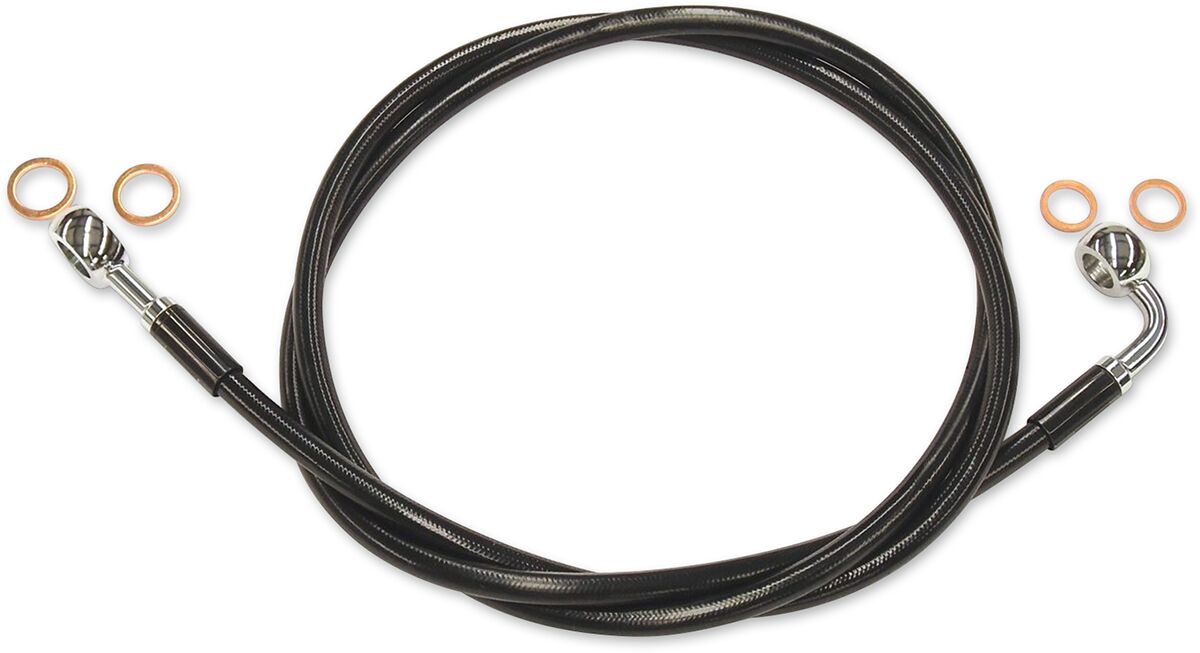 BRAKE LINE E-Z ALIGN XR NON-ABS BLACK PEARL BLACK/BRAIDED 48"