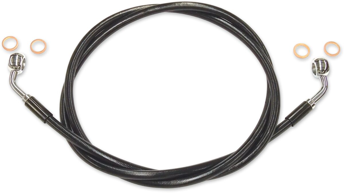 BRAKE LINE E-Z ALIGN XR NON-ABS BLACK PEARL BLACK/BRAIDED 48"