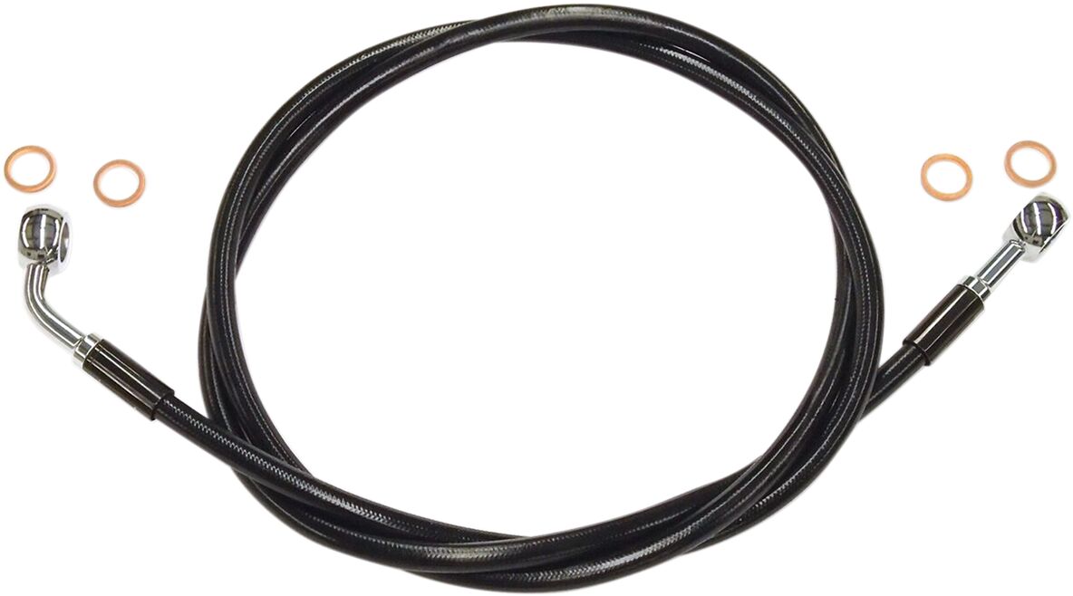 BRAKE LINE E-Z ALIGN XR NON-ABS BLACK PEARL BLACK/BRAIDED 46"