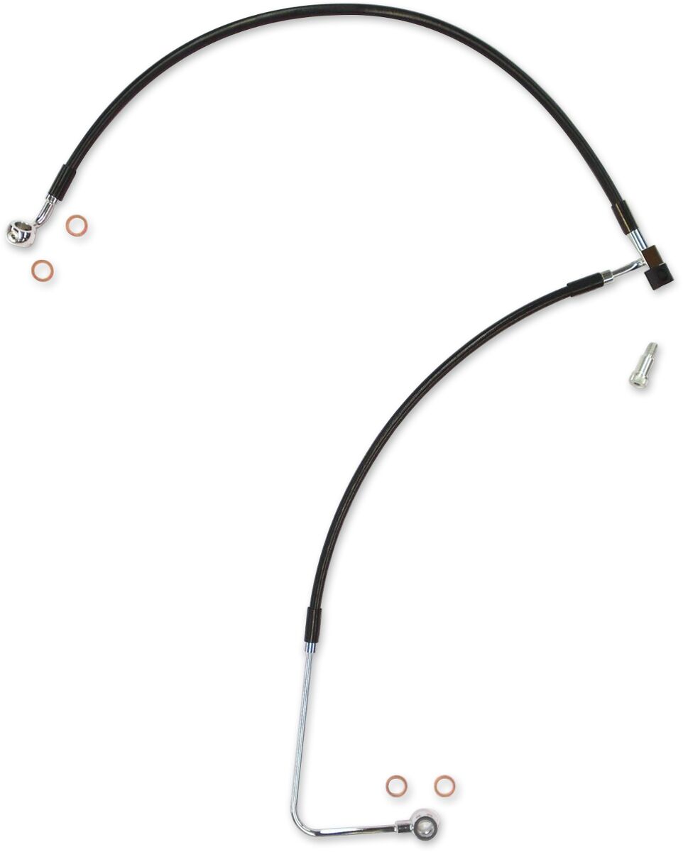 BRAKE LINE KIT E-Z ALIGN XR ABS LOWERS BLACK PEARL BRAIDED BLACK/CLEAR 20-1/4"