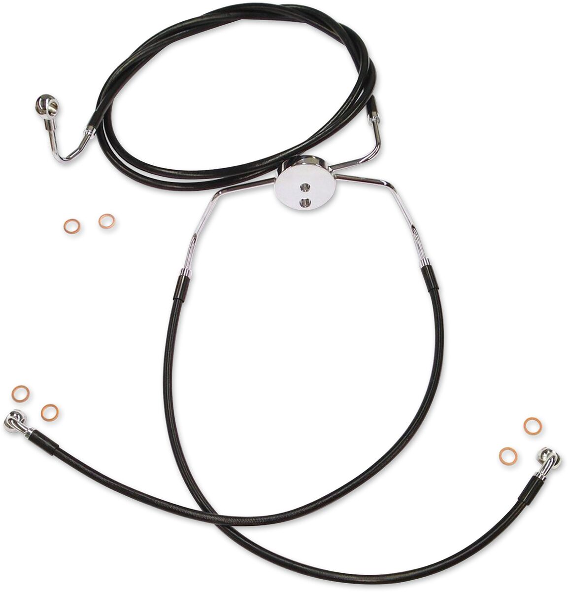 BRAKE LINE KIT E-Z ALIGN XR ABS LOWERS BLACK PEARL BRAIDED BLACK/CLEAR 67-1/4"