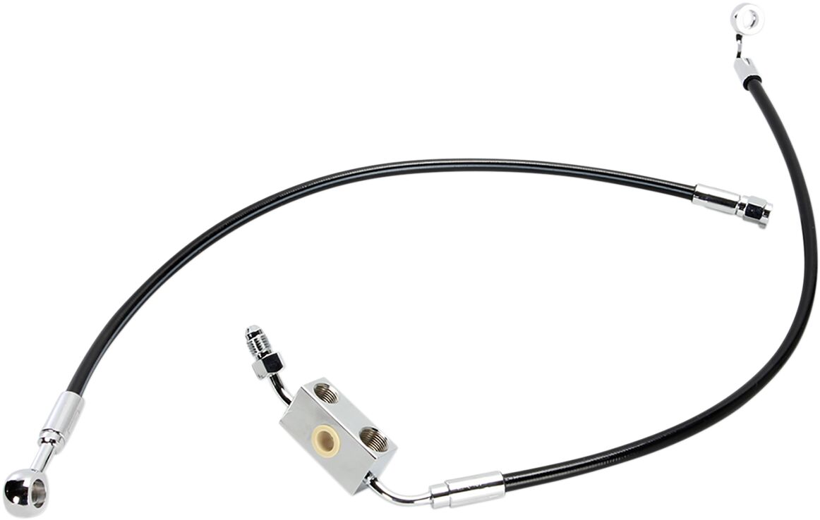 BRAKE LINE KIT SINGLE DISC E-Z ALIGN XR 25" ABS STAINLESS STEEL W/BLACK COATING