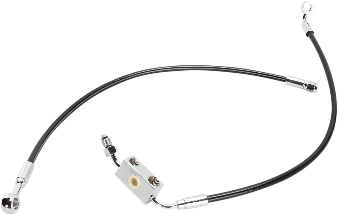 BRAKE LINE KIT SINGLE DISC E-Z ALIGN XR 27" ABS STAINLESS STEEL W/BLACK COATING