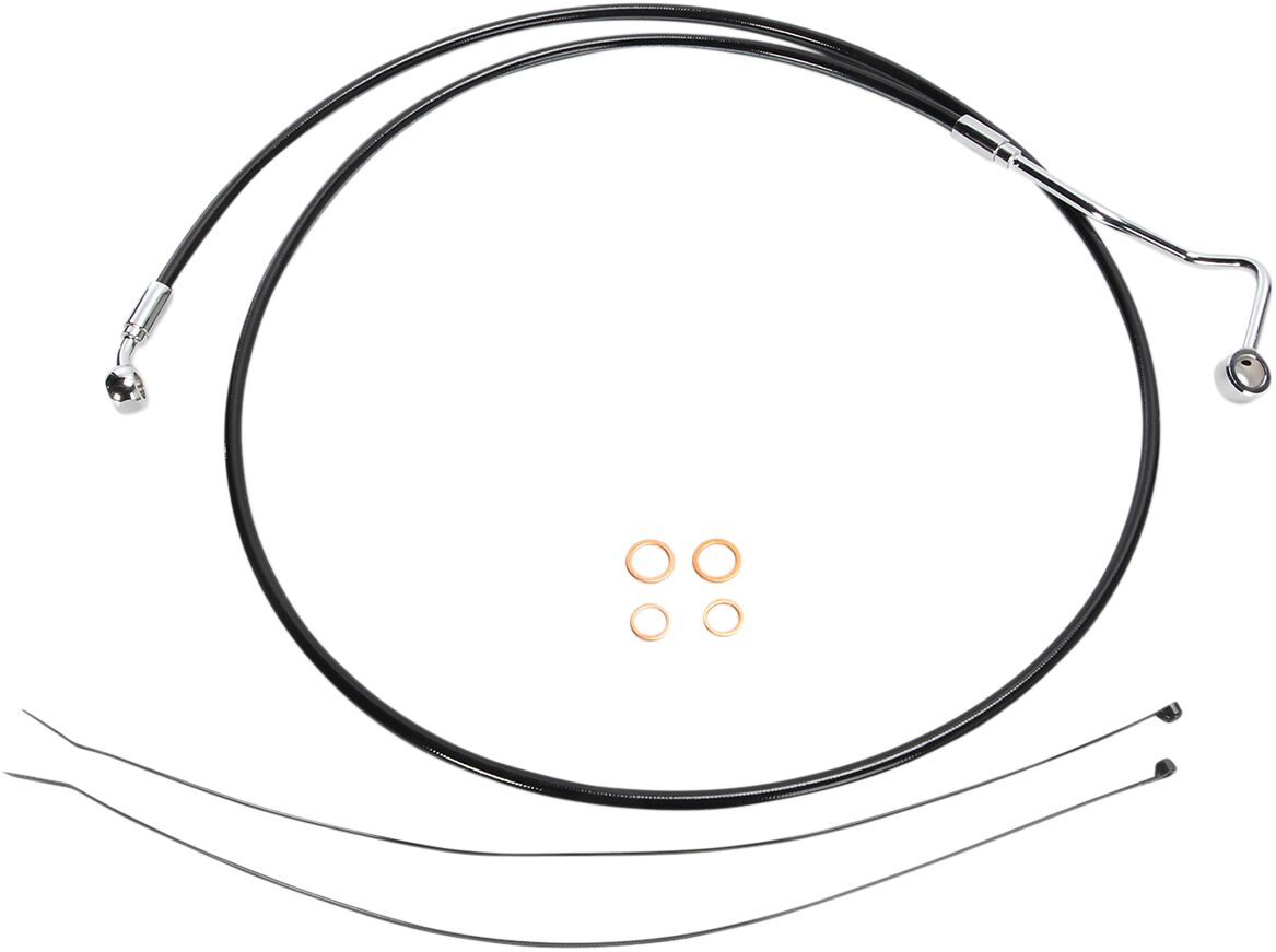 BRAKE LINE KIT ABS UPPER FRONT E-Z ALIGN XR 68" LENGTH BLACK PEARL BRAIDED