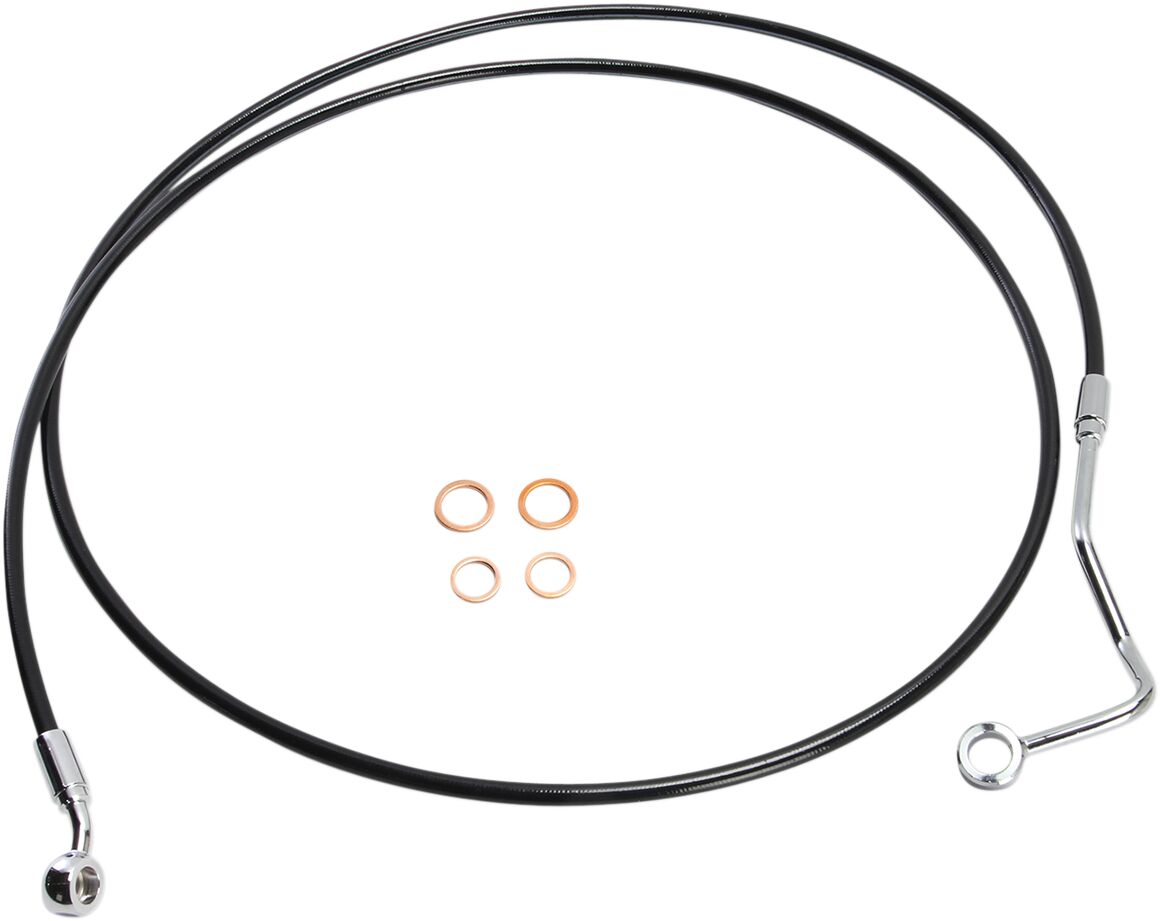 BRAKE LINE KIT ABS UPPER FRONT E-Z ALIGN XR 72" LENGTH BLACK PEARL BRAIDED