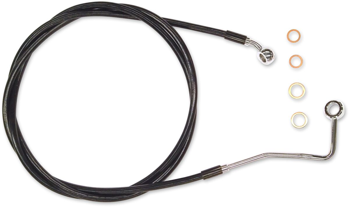 BRAKE LINE KIT ABS UPPER FRONT E-Z ALIGN XR 74" LENGTH BLACK PEARL BRAIDED