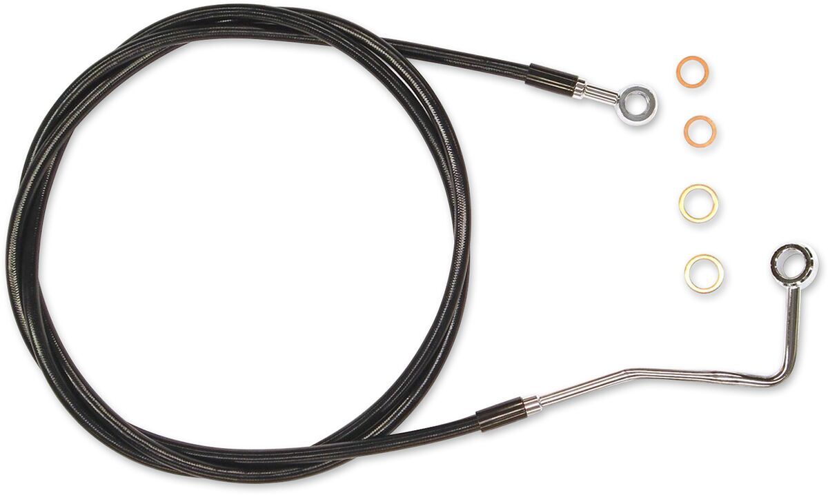 BRAKE LINE KIT ABS UPPER FRONT E-Z ALIGN XR 72" LENGTH BLACK PEARL BRAIDED