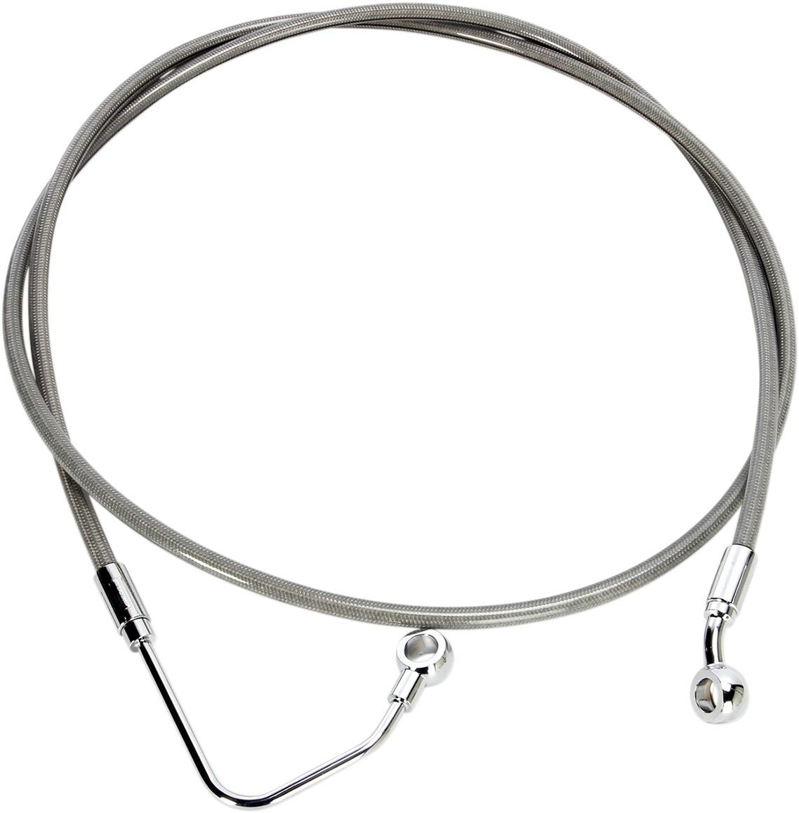 BRAKE LINE KIT ABS UPPER FRONT E-Z ALIGN XR 68" LENGTH POLISHED CHROME BRAIDED