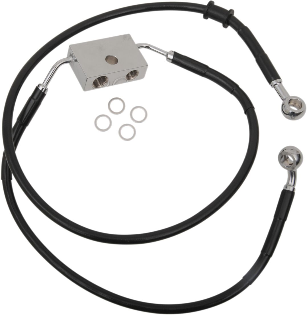 FRT BRAKE LINE XL BK +10