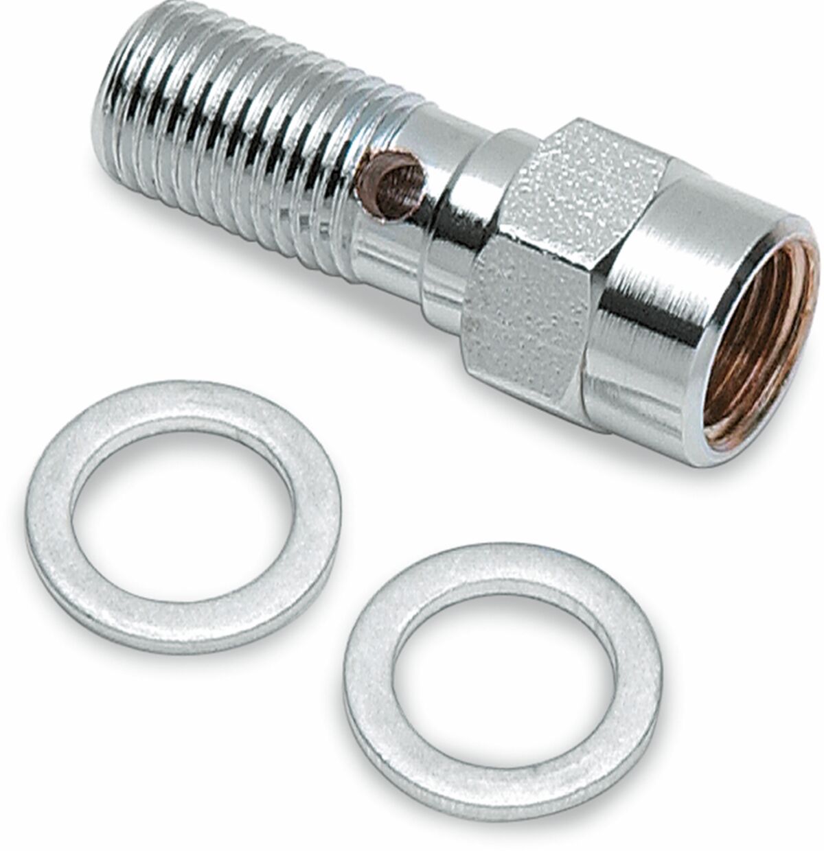 Banjopoldi adapter, kroom, 3/8"-24