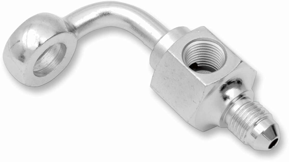 Tagumise pidurivooliku banjopoldi adapter, kroom, AN-3 90°, piduritule lüliti avaga