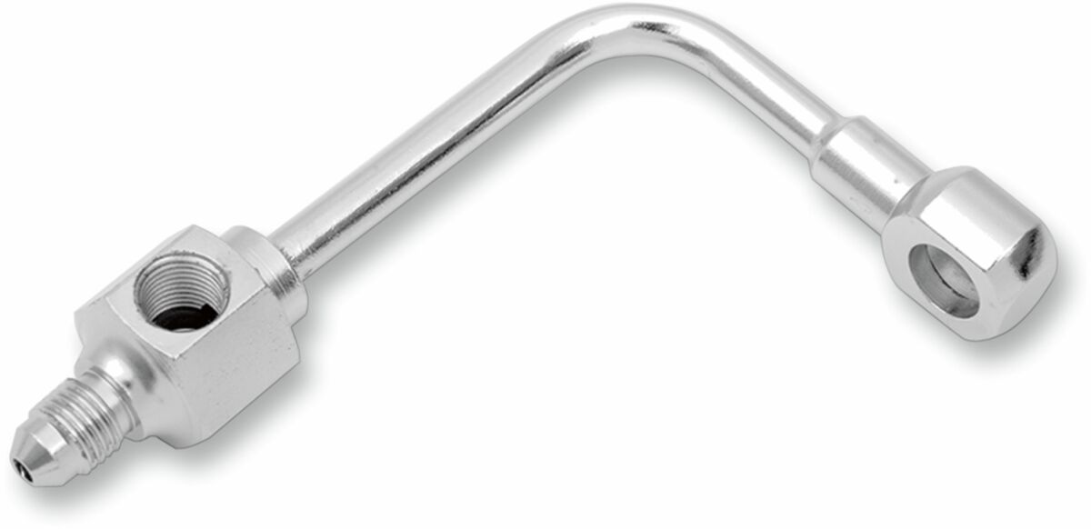 Tagumise pidurivooliku banjopoldi adapter, pikk, kroom, AN-3 90°, koos piduritule lülitiga