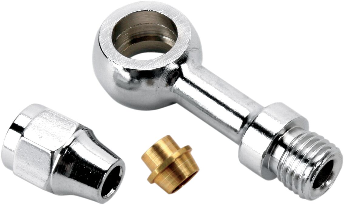 Universaalne pidurivooliku liitmik, kroom, 3/8"/10MM-BANJO, sirge