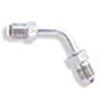 Pidurivooliku adaptertoru 60°, -03-03, 2x isane 3/8x24 JIC/UNF, üleminek 3/8x24 JIC/UNF nõgus, lühike, must