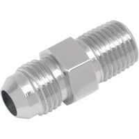 Pidurivooliku adapter AN-03 voolikule, roostevaba teras, 2x isane 3/8x24 JIC/UNF, üleminek 1/8x27 NPT