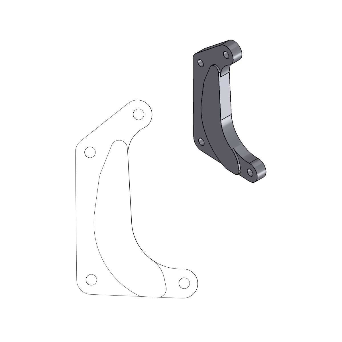 Pidurisadula ümberpaigutuskronstein SM Racing 320MM